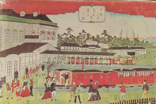 Pierwsza linia kolejowa miedzy Tokio a Jokohamą, po 1872 r. (źródło: materiały prasowe organizatora)