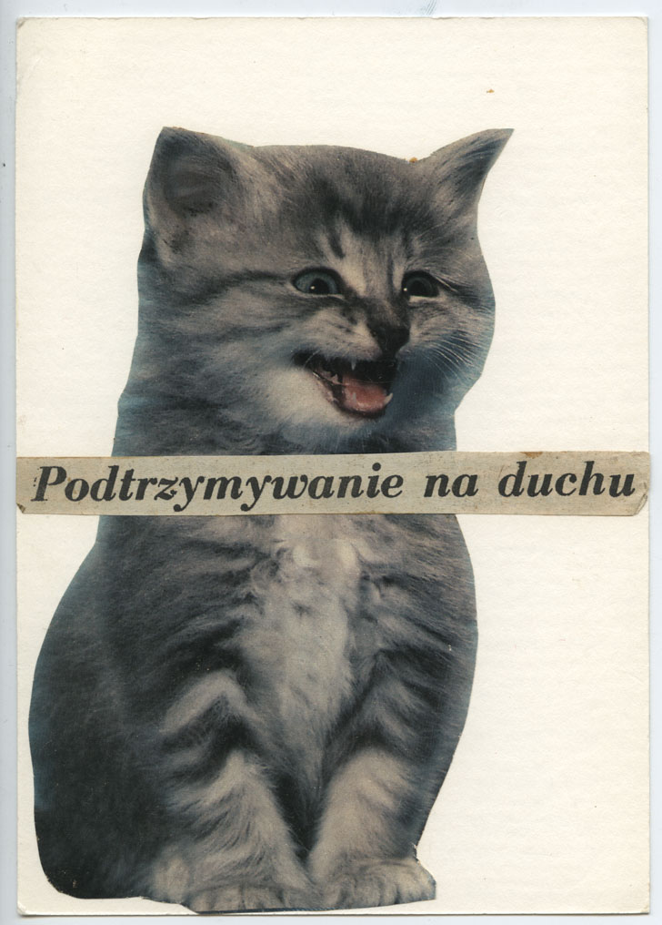 Wisława Szymborska, „Do Gizeli Szancerowej”, 1992, autorska karta pocztowa, Archiwum MOCAK-u (źródło: materiały prasowe organizatora)