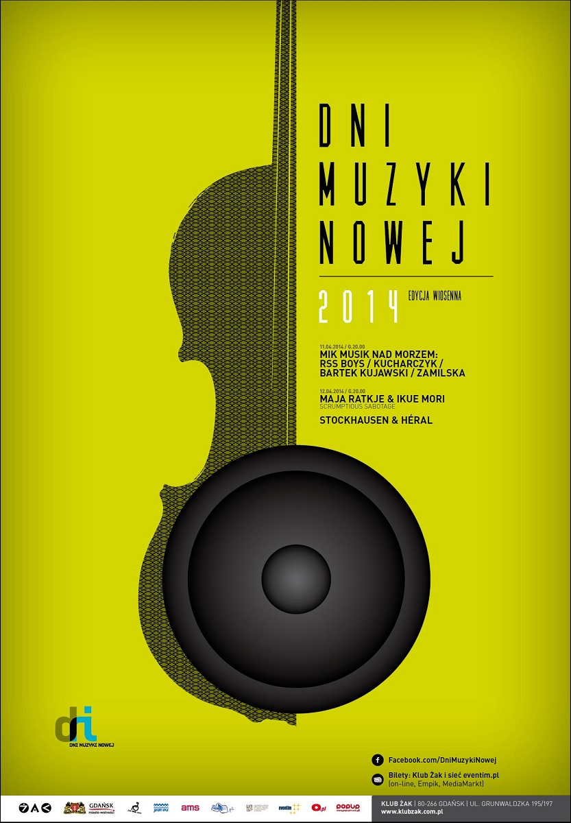Dni Muzyki Nowej 2014 // edycja wiosenna, plakat (źródło: mat. prasowe)