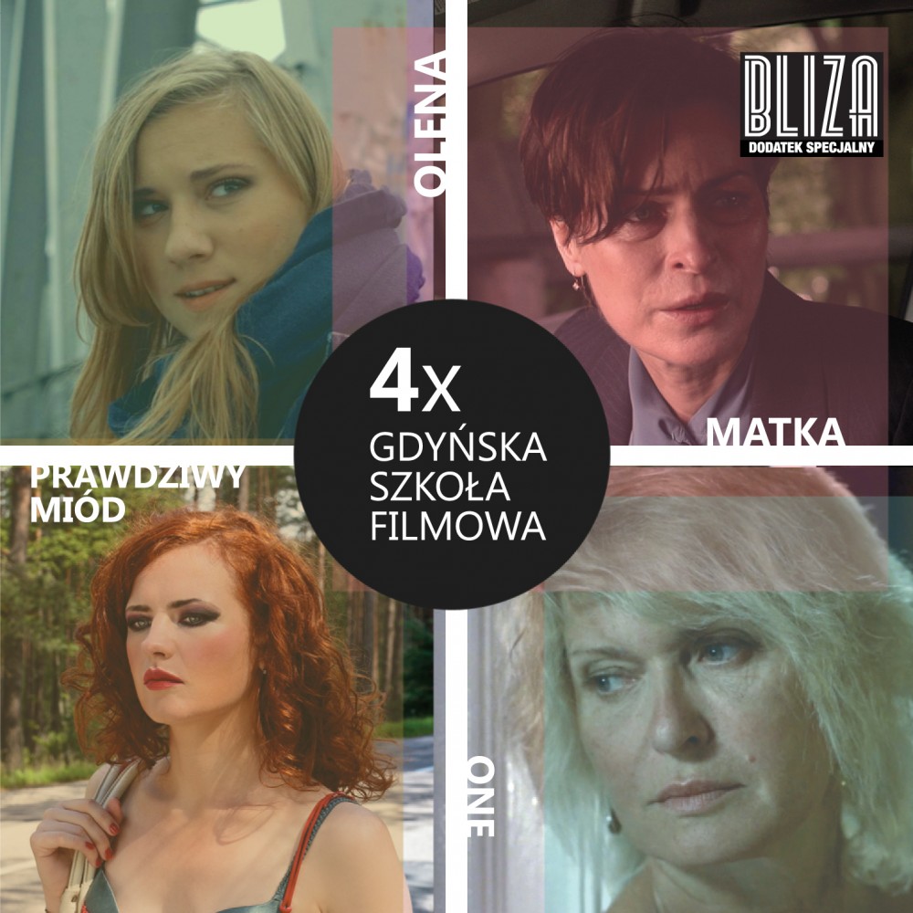 Plakat „Konfrontacje: 4 X Gdyńska Szkoła Filmowa” (źródło: materiały prasowe organizatora)