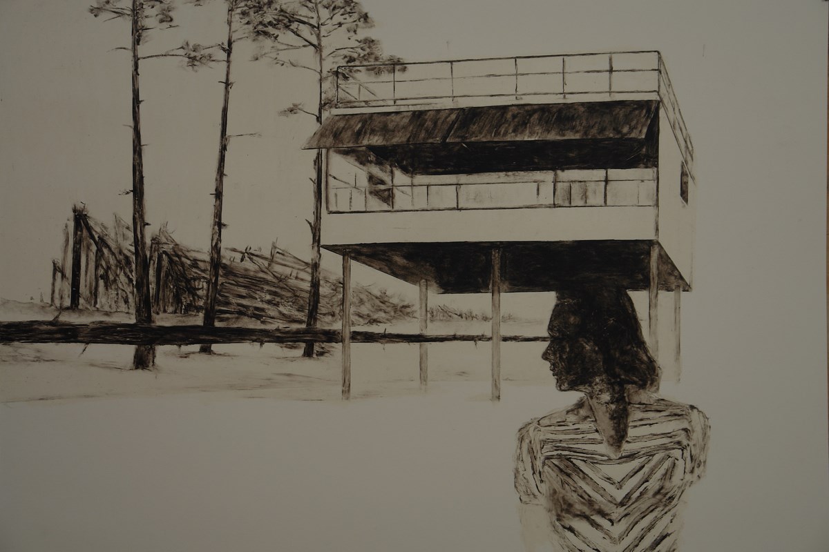 Monika Szwed, „Bez tytułu” (część II, dyptyk), 2014, pastel olejny na papierze, 70 x 100 cm, fot. Monika Szwed (źródło: materiały prasowe organizatora)
