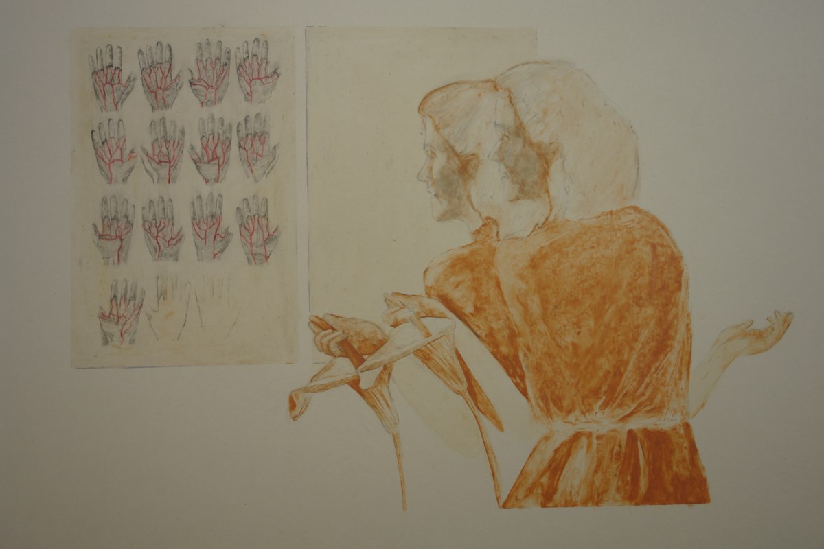 Monika Szwed, „Krążenie”, 2012, z cyklu „Krążenie”, pastel olejny na papierze, 70 x 100 cm, fot. Monika Szwed(źródło: materiały prasowe organizatora)