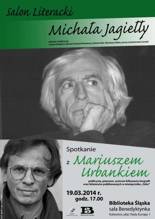 Salon Literacki Michała Jagiełły: Mariusz Urbanek – plakat (źródło: materiały prasowe) 