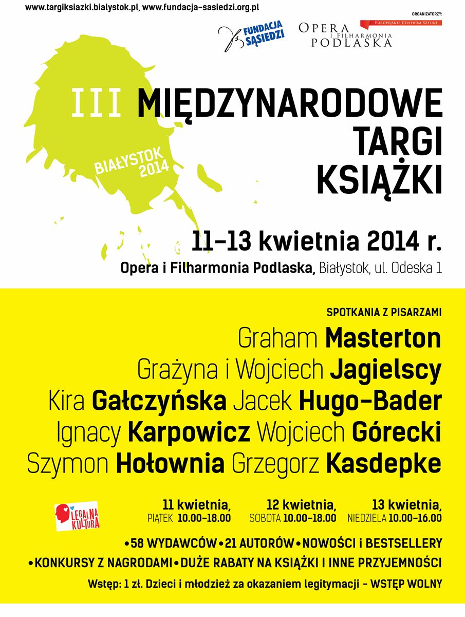 III Międzynarodowe Targi Książki w Białymstoku – plakat (źródło: materiały prasowe)