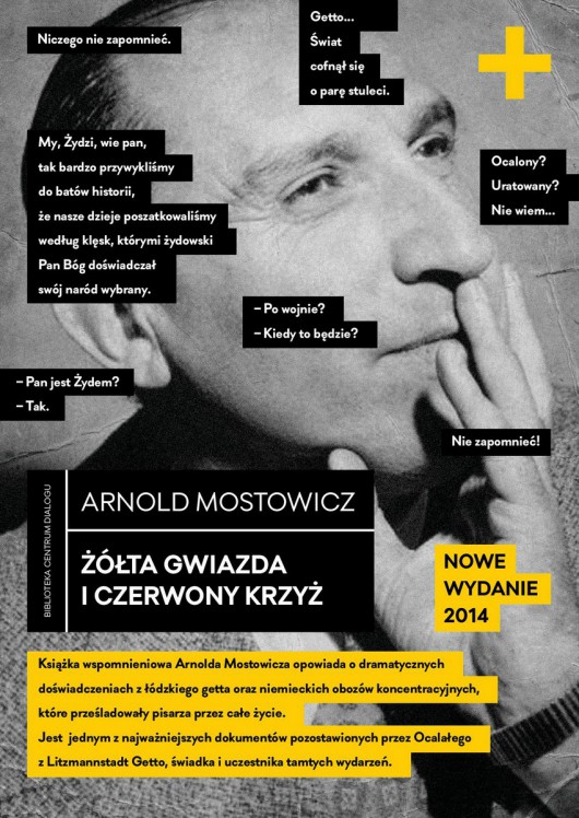 Arnold Mostowicz „Żółta gwiazda i czerwony krzyż”, ulotka (źródło: materiały prasowe)