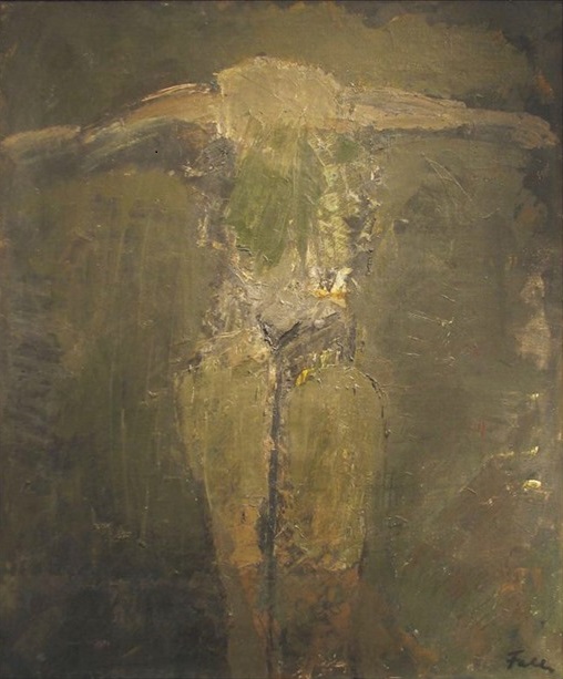 Feliks Falk, „Pochylony”, olej, płótno, 104 x 93 cm (źródło: materiały prasowe organizatora)