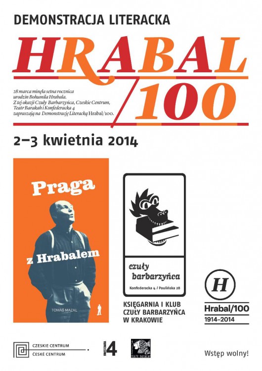 „Hrabal/100” – plakat (źródło: materiały prasowe) 