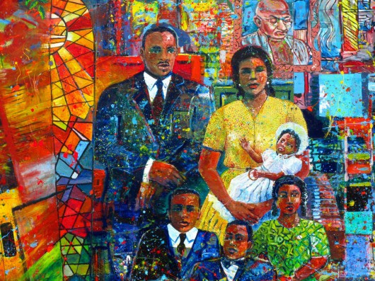 „Martin Luther King – Family”, mural (źródło: materiały Ambasady USA)