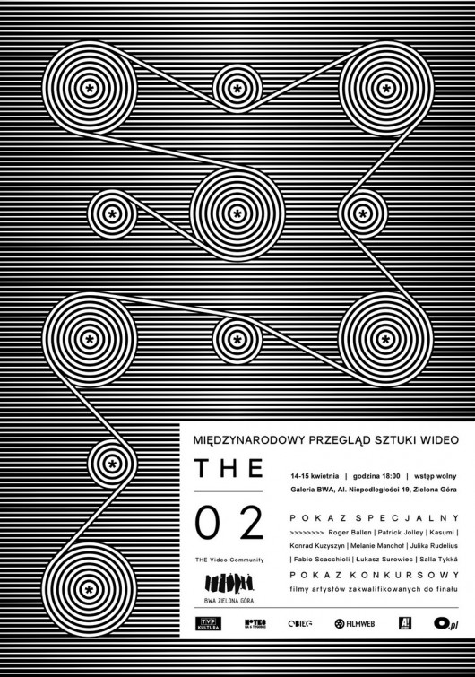 Międzynarodowy Przegląd Sztuki Wideo THE 02, plakat (źródło: materiały prasowe)