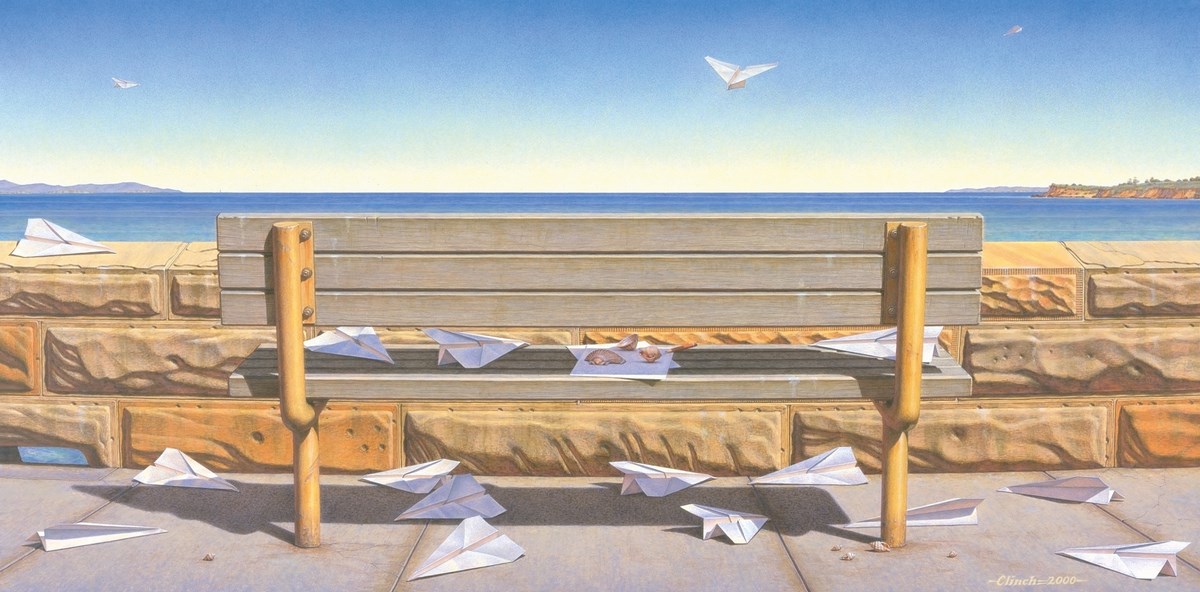 Robert Clinch, „Sea-Gulls”, 2000, tempera jajeczna na płycie, kolekcja prywatna (źródło: materiały prasowe organizatora)