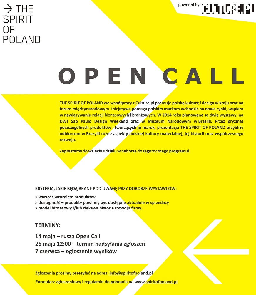 The Spirit of Poland – Open Call (źródło: materiały prasowe organizatora)