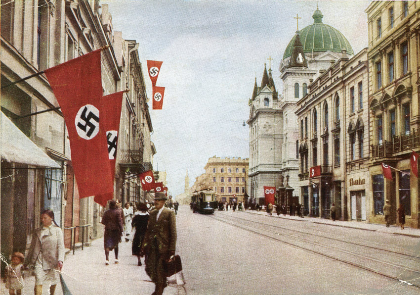 Adolf-Hitler-Straße (ulica Piotrkowska), fot. Muzeum Miasta Łodzi (źródło: materiały prasowe)