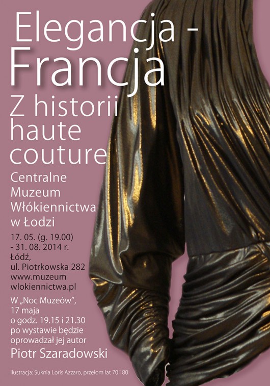 „Elegancja-Francja. Z historii haute couture” – plakat (źródło: materiały prasowe)