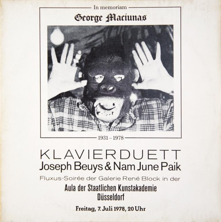 Joseph Beuys & Nam June Paik, Klavierduett in Memoriam George Maciunas, 7 Juli 1978, Edition Block, Berlin 1982, 2 płyty winylowe / 2 LP (źródło: materiały prasowe organizatora)