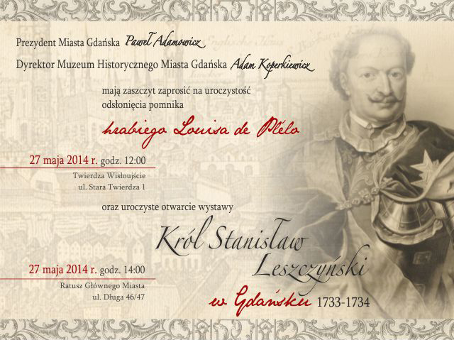 „Król Stanisław Leszczyński w Gdańsku 1733−1734”, zaproszenie (źródło: materiały prasowe)