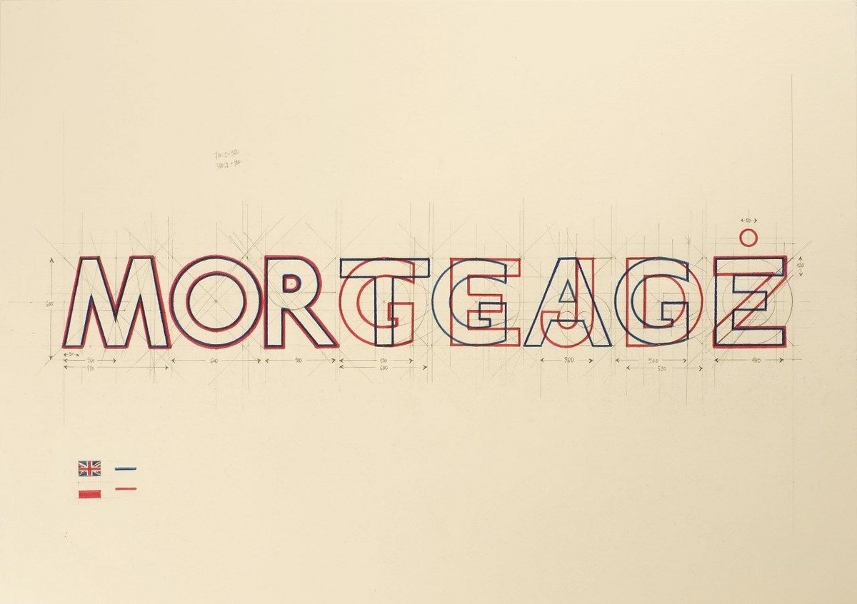 Małgorzata Dawidek Gryglicka, z cyklu „Ponglish – m” (mortgage / morgejdż), Londyn 2014, ołówek i kredka na papierze, 42x59cm, foto: the pics captor (źródło: materiały prasowe organizatora)