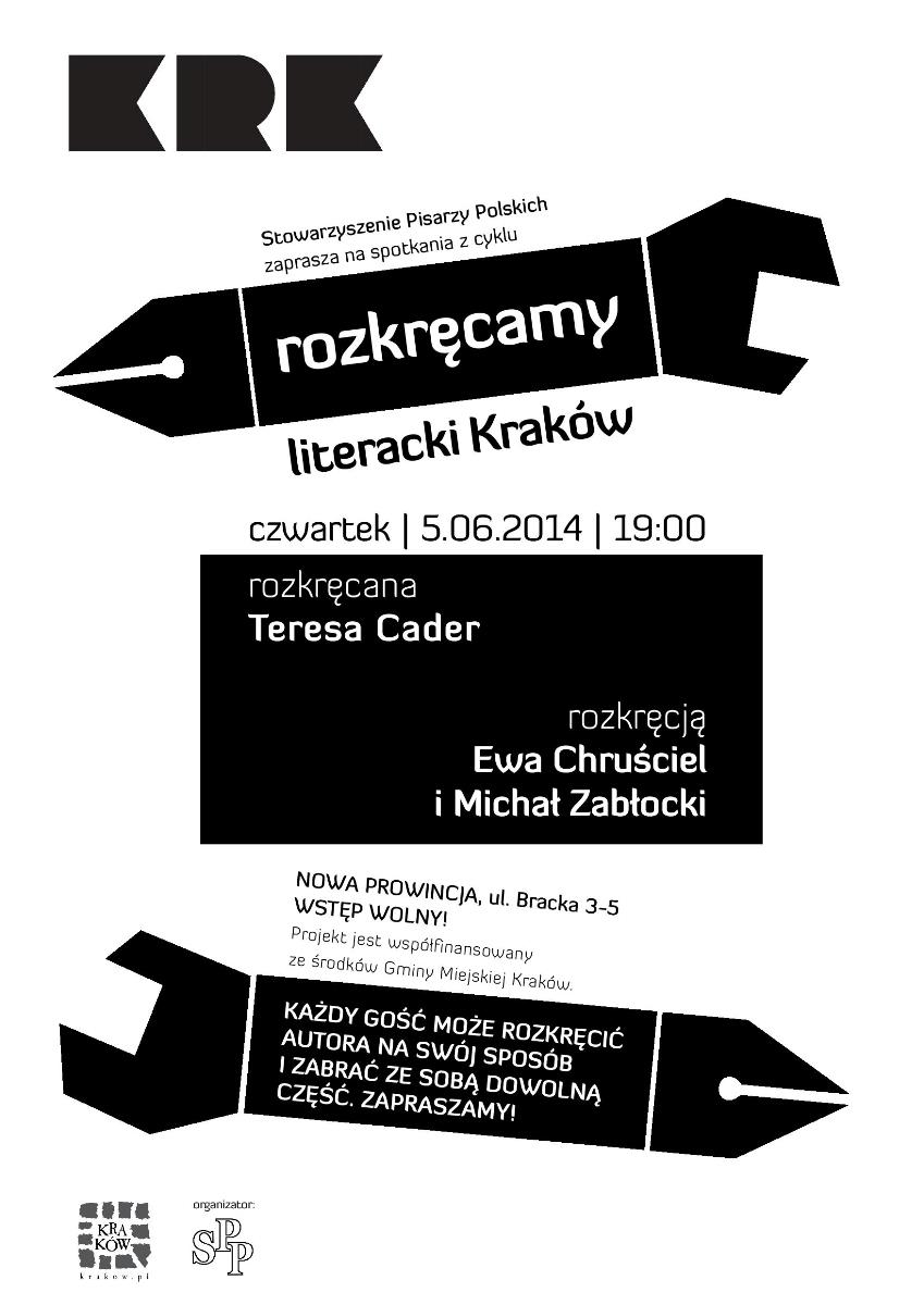 „Rozkręcamy Literacki Kraków” – plakat (źródło: materiały prasowe)