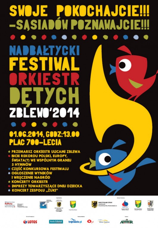 Swoje Pokochacie!!! – Sąsiadów poznawajcie – Nadbałtycki Festiwal Orkiestr Dętych, plakat (źródło: mat. prasowe)