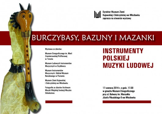 „Burczybasy, bazuny i mazanki. Instrumenty polskiej muzyki ludowej”, zaproszenie (źródło: materiały prasowe)