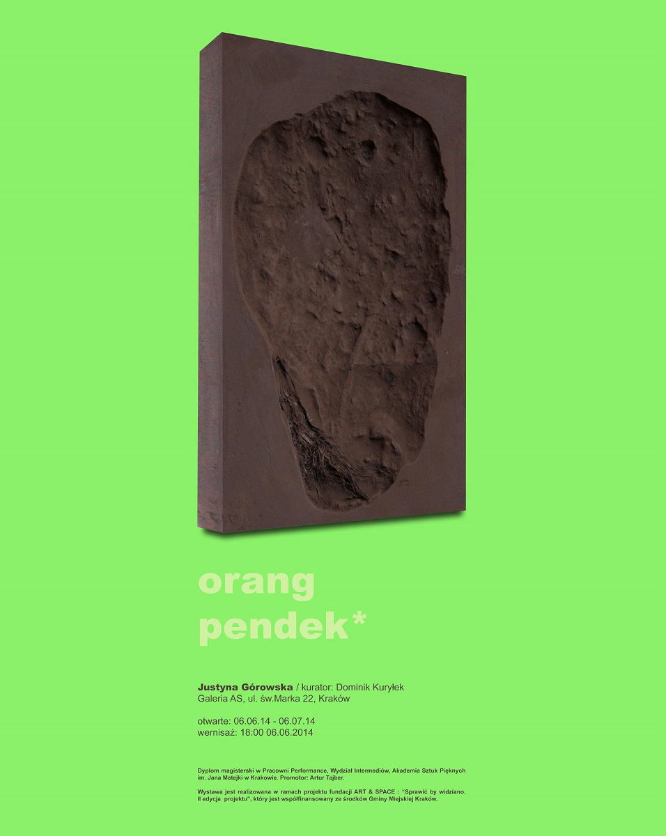 Justyna Górowska, „Orang Pendek”, plakat, Galeria AS w Krakowie (źródło: materiały prasowe organizatora)