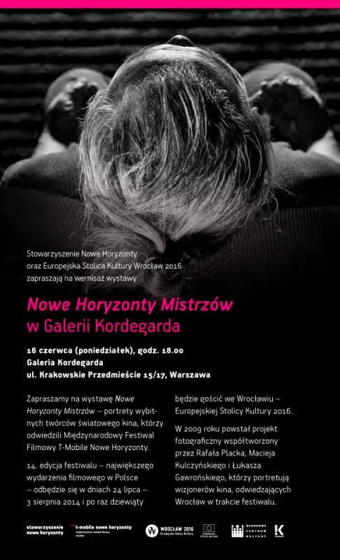 Nowe Horyzonty Mistrzów, Galeria Kordegarda w Warszawie, plakat (źródło: materiały prasowe organizatora)