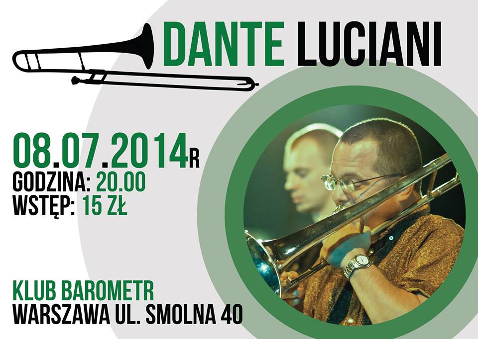 Dante Luciani w Klubie Barometr, plakat (źródło: materiały prasowe organizatora)