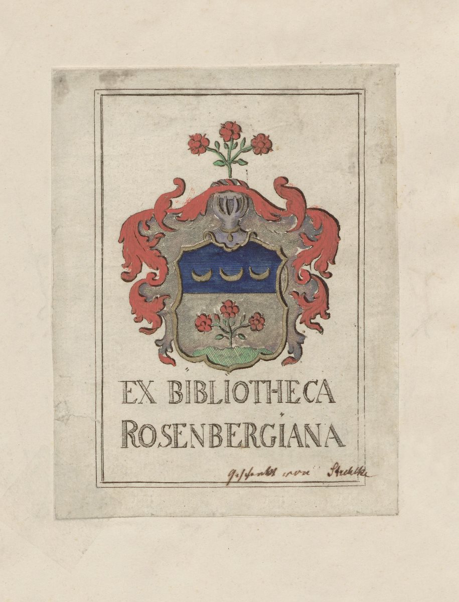 Ekslibris Heinricha Wilhelma Rosenberga, ok. 1750 r. Z zasobu Archiwum Państwowego w Gdańsku (źródło: materiały prasowe)