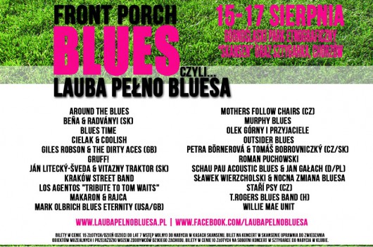 Front Porch Blues czyli... Lauba Pełno Bluesa, plakat (źródło: materiały prasowe organizatora) 