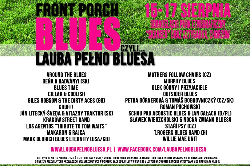 Front Porch Blues czyli... Lauba Pełno Bluesa, plakat (źródło: materiały prasowe organizatora)