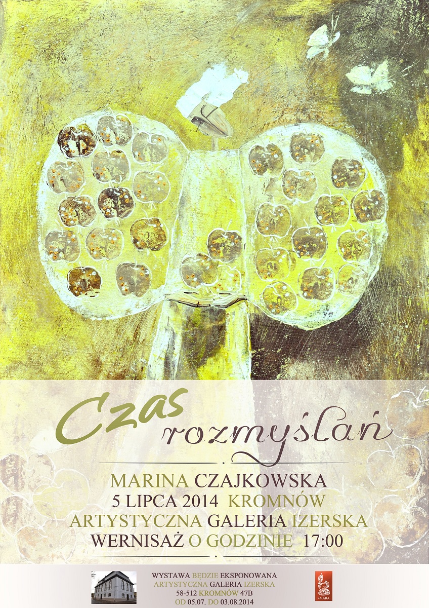 Marina Czajkowska, „Czas rozmyślań”, Galeria Izerska w Kromnowie, plakat (źródło: materiały prasowe organizatora)