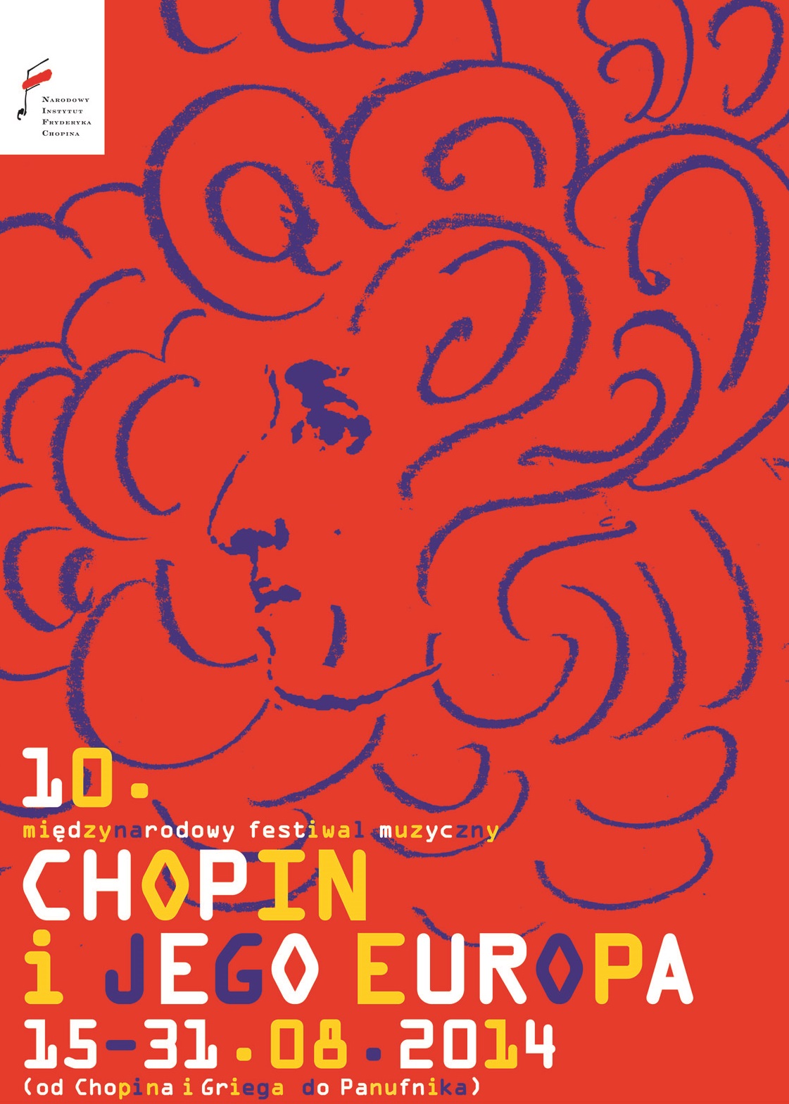 10. Międzynarodowy Festiwal Muzyczny Chopin i jego Europa, plakat (źródło: materiały prasowe organizatora)