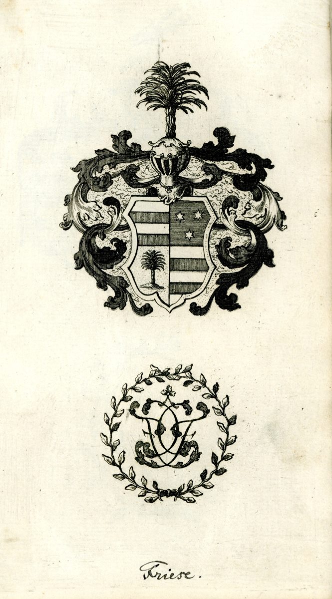 Herb własny rodziny Uphagenów pochodzący z pracy Matthaeusa Deischa, Danzig 1767. Ze zbiorów Muzeum Historycznego Miasta Gdańska (źródło: materiały prasowe)