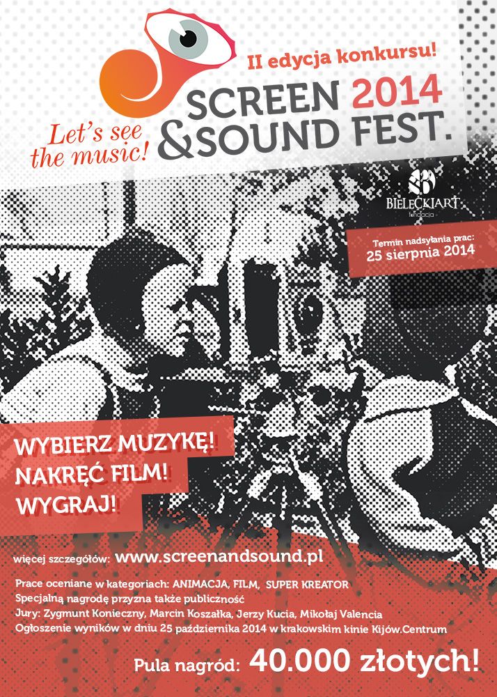 II edycja Festiwalu Screen and Sound, plakat (źródło: materiały prasowe organizatora)