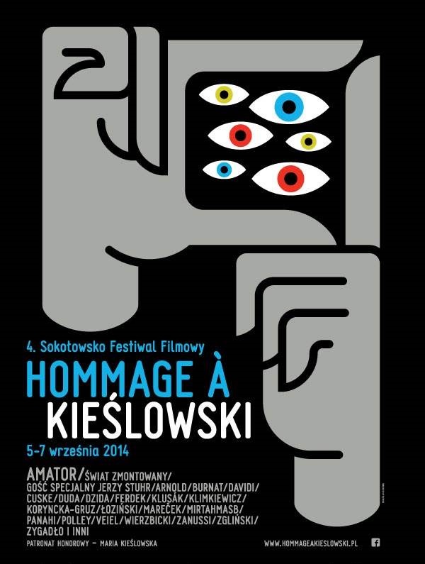 Plakat Sokołowisko Festiwal Filmowy Hommage à Kieślowski (źródło: materiały prasowe organizatora)