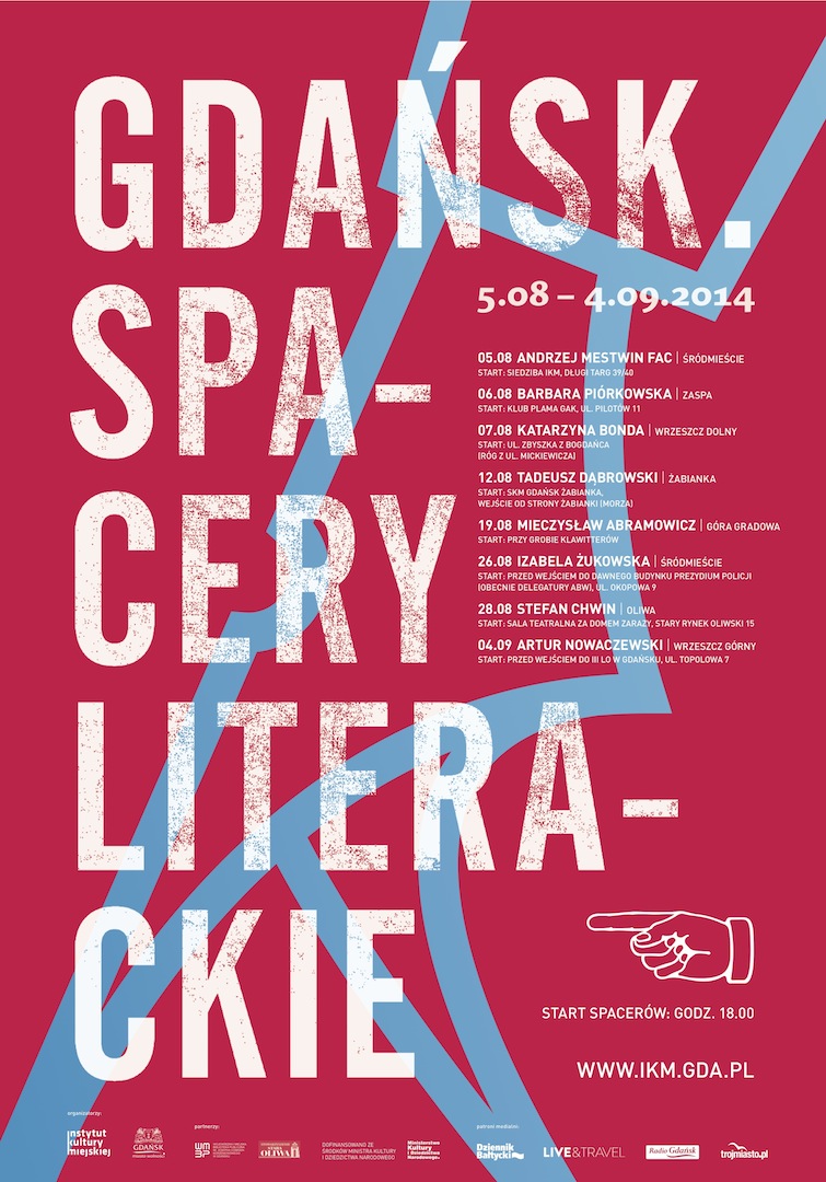 Spacery literackie po Gdańsku – plakat (źródło: materiały prasowe)