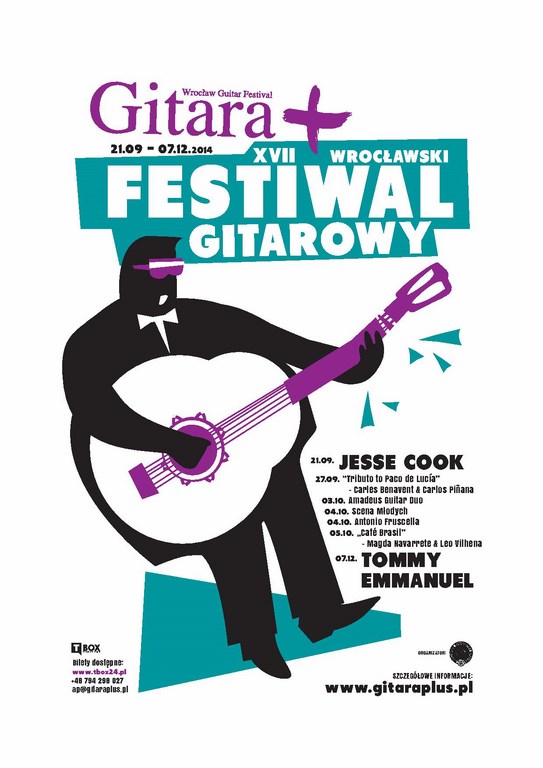 Festiwal Gitarowy Gitara+, plakat (źródło: materiały prasowe organizatora)