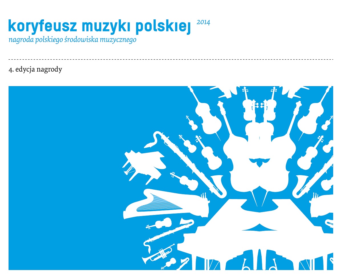 Plakat konkursu Koryfeusz Muzyki Polskiej 2014, (źródło: materiały prasowe organizatora)