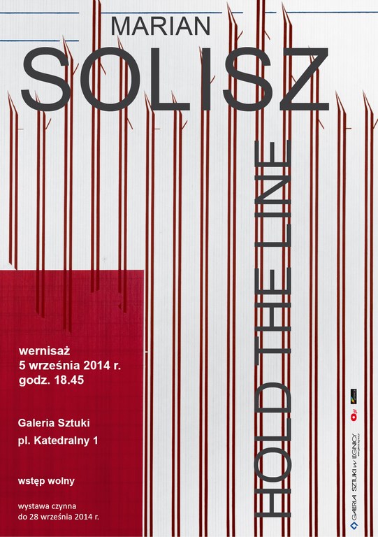 Marian Solisz, „Hold the line”, plakat (źródło: materiały prasowe organizatora)