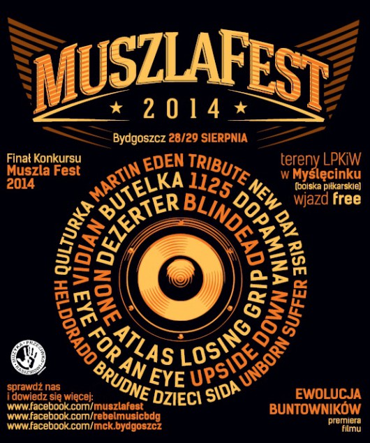 Muszla Fest 2014, plakat (źródło: materiały prasowe organizatora) 