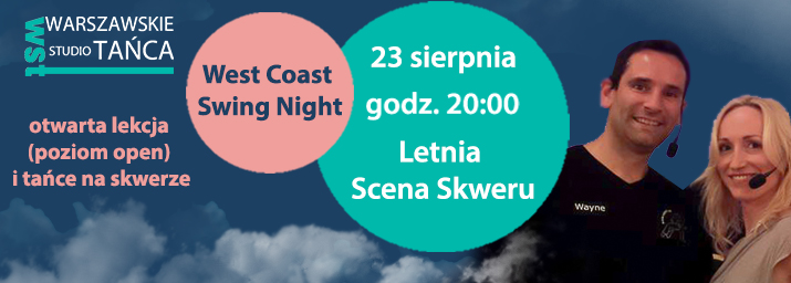 Plakat West Coast Swing Night, (źródło: materiały prasowe organizatora)