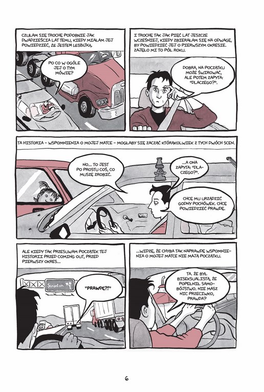 Alison Bechdel „Jesteś moją matką?”, plansza (źródło: materiały prasowe wydawcy)