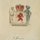 A.N., herb średni pruskiej Prowincji Pomorze z 1881, rękopis, papier; ze zbiorów Archiwum Państwowego w Szczecinie (źródło: materiały prasowe Zamku Książąt Pomorskich)
