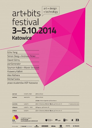 Festiwal „Art+bits” 2014, Katowice, plakat (źródło: materiały prasowe organizatora)