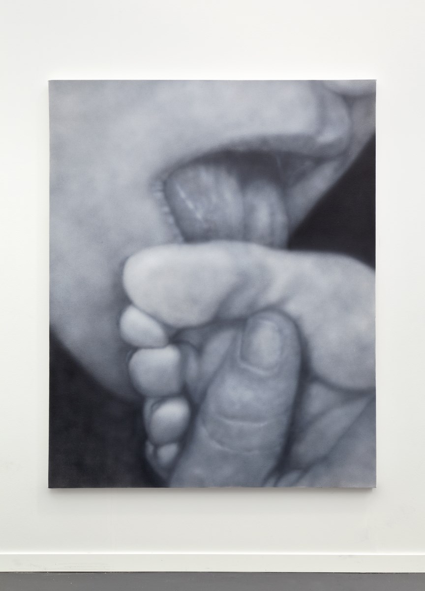 Betty Tompkins, „Sex Painting #4”, 2013, akryl, płótno, dzięki uprzejmości Galerie Rodolphe Janssen, Bruksela (źródło: materiały prasowe organizatora)