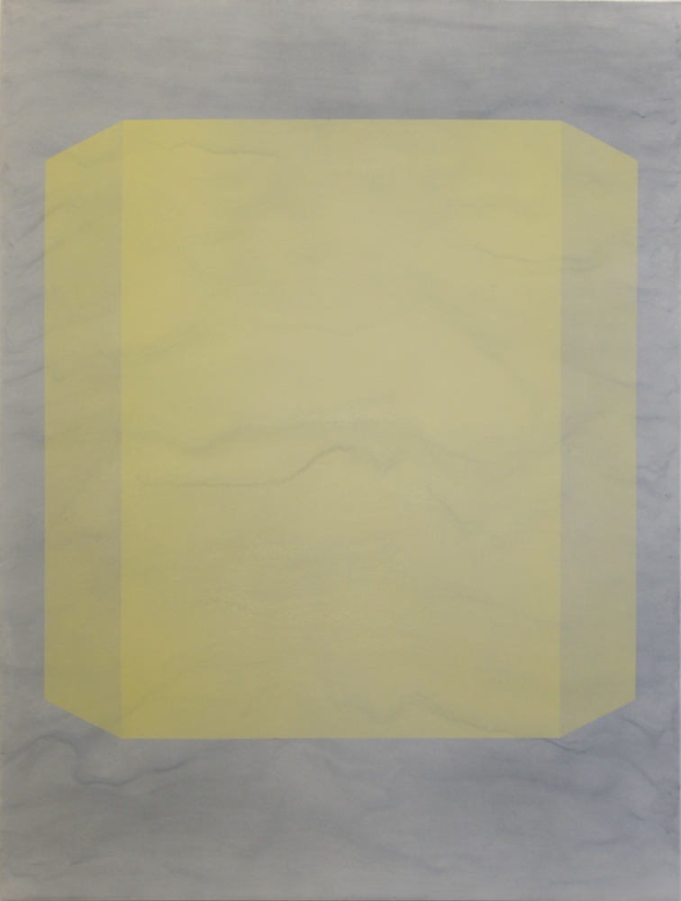 Daniel Cybulski, „W formie”, 120 x 90 cm, farba ftalowa na płótnie, 2014 (źródło: materiały prasowe organizatora)