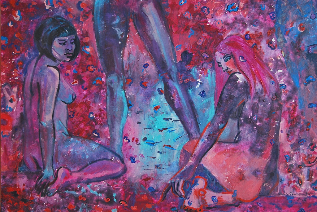 Emilia Gąsienica-Setlak, „Violet”, 60 x 90 cm, akryl, 2014 (źródło: materiały prasowe organizatora)