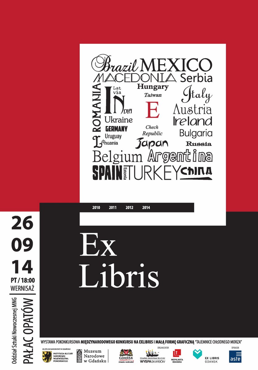 „Ex Libris”, plakat, Gdański Archipelag Kultury Wyspa Skarbów, Fundacja Wspólnota Gdańska (źródło: materiały prasowe organizatora)