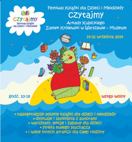 Festiwal Książki dla Dzieci i Młodzieży „Czytajmy”, plakat (źródło: materiały prasowe)