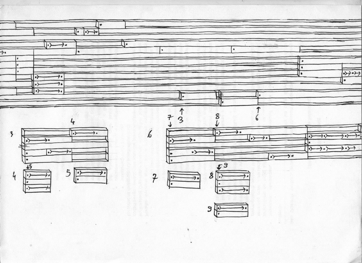 Jan Rusiński, „Klopstanga”, szkic przekroju matrycy, tusz, papier, 2014 (źródło: materiały prasowe organizatora)