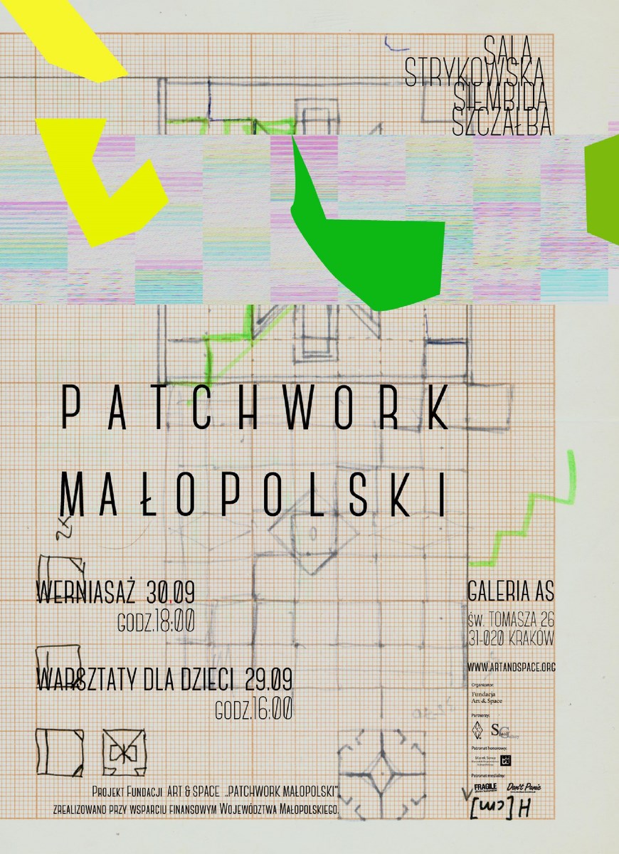 Wystawa „Patchwork małopolski”, Galeria As w Krakowie, plakat (źródło: materiały prasowe organizatora)